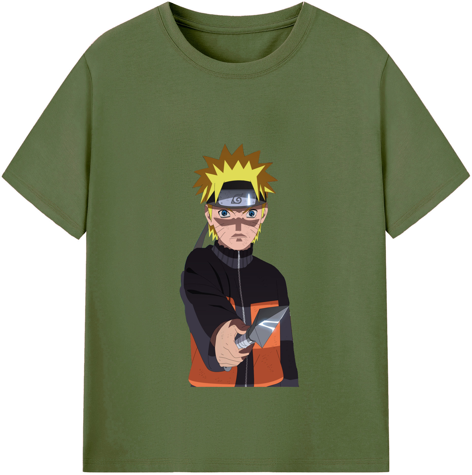 （画像用） NARUTO -ナルト- うずまき ナルト Uzumaki Naruto 綿100％半袖Tシャツ（フロントプリント）